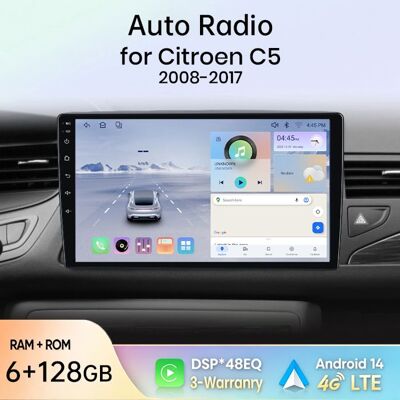 NOBRAND Junsun Autoradio GPS Navigation Android 14 pour Citroen C5 2008-2017 10 pouces 4G 6+128GB CarPlay Android Auto WiFi Bluetooth - Publicité NOBRAND Junsun Autoradio GPS Navigation Android 14 pour Citroen C5 2008-2017 10 pouces 4G 6+128GB CarPlay Android Auto WiFi Bluetooth - Publicité