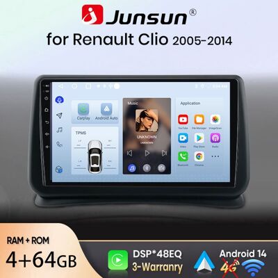 NOBRAND Junsun Autoradio GPS Navigation Android 14 pour Renault Clio 3 2005-2014 9 pouces HD 4+64GB CarPlay Android Auto WiFi Bluetooth - Publicité NOBRAND Junsun Autoradio GPS Navigation Android 14 pour Renault Clio 3 2005-2014 9 pouces HD 4+64GB CarPlay Android Auto WiFi Bluetooth - Publicité