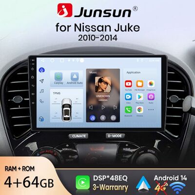NOBRAND Junsun Autoradio GPS Navigation Android 14 pour Nissan Juke YF15 2010-2014 9 pouces HD 4+64GB CarPlay Android Auto WiFi Bluetooth - Publicité NOBRAND Junsun Autoradio GPS Navigation Android 14 pour Nissan Juke YF15 2010-2014 9 pouces HD 4+64GB CarPlay Android Auto WiFi Bluetooth - Publicité