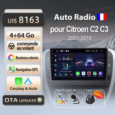 NOBRAND litillbuly autoradio 4Go 64Go WIFI pour Citroen C2 C3 2001-2010 accessoire autoradio android voiture carplay GPS - Publicité NOBRAND litillbuly autoradio 4Go 64Go WIFI pour Citroen C2 C3 2001-2010 accessoire autoradio android voiture carplay GPS - Publicité