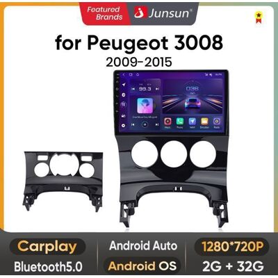 NOBRAND Junsun Autoradio GPS Navigation Android 13 pour Peugeot 3008 2009-2015 9 pouces HD 2+32GB CarPlay Android Auto WiFi Bluetooth RDS FM Noir - Publicité NOBRAND Junsun Autoradio GPS Navigation Android 13 pour Peugeot 3008 2009-2015 9 pouces HD 2+32GB CarPlay Android Auto WiFi Bluetooth RDS FM Noir - Publicité