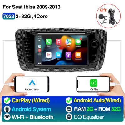 1001 PILES BATTERIES Autoradio 2 Din pour Seat Ibiza 2009-2013 lecteur multimédia Audio CarPlay Android Auto GPS Bluetooth WIFI FM RDS Autoradio Noir - Publicité 1001 PILES BATTERIES Autoradio 2 Din pour Seat Ibiza 2009-2013 lecteur multimédia Audio CarPlay Android Auto GPS Bluetooth WIFI FM RDS Autoradio Noir - Publicité