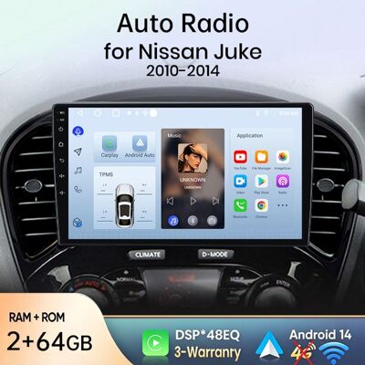 NOBRAND litillbuly Autoradio GPS Navigation Android 14 pour Nissan Juke YF15 2010-2014 9 pouces HD 2+64GB CarPlay Android Auto WiFi BT FM - Publicité NOBRAND litillbuly Autoradio GPS Navigation Android 14 pour Nissan Juke YF15 2010-2014 9 pouces HD 2+64GB CarPlay Android Auto WiFi BT FM - Publicité
