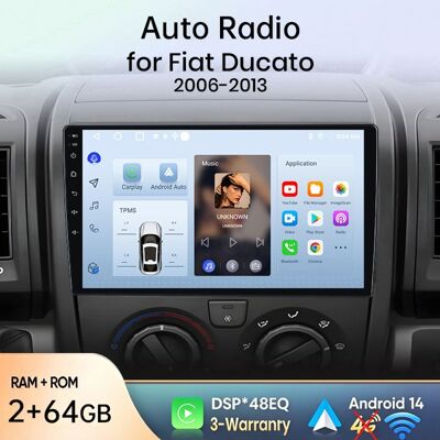 NOBRAND litillbuly Autoradio GPS Navigation Android 14 pour Fiat Ducato 2006-2015 9 pouces HD 2+64GB CarPlay Android Auto WiFi Bluetooth - Publicité NOBRAND litillbuly Autoradio GPS Navigation Android 14 pour Fiat Ducato 2006-2015 9 pouces HD 2+64GB CarPlay Android Auto WiFi Bluetooth - Publicité