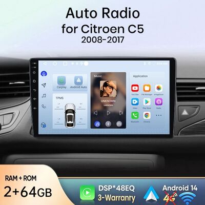NOBRAND litillbuly Autoradio GPS Navigation Android 14 pour Citroen C5 2008-2017 10 pouces HD 2+64GB CarPlay Android Auto WiFi Bluetooth - Publicité NOBRAND litillbuly Autoradio GPS Navigation Android 14 pour Citroen C5 2008-2017 10 pouces HD 2+64GB CarPlay Android Auto WiFi Bluetooth - Publicité