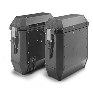 Paire de Valises Latérales - GIVI - Trekker Alaska - Aluminium - 36L - Noir Noir - Publicité Paire de Valises Latérales - GIVI - Trekker Alaska - Aluminium - 36L - Noir Noir - Publicité