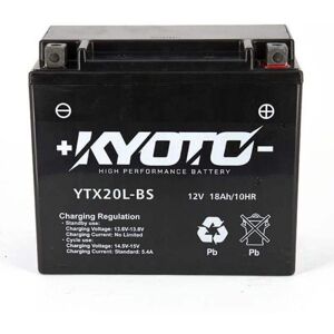 Batterie SLA Kyoto pour Moto Buell 1200 X1 Lighting 1999 à 2002 YTX20L-BS / 12V 18Ah Noir - Publicité Batterie SLA Kyoto pour Moto Buell 1200 X1 Lighting 1999 à 2002 YTX20L-BS / 12V 18Ah Noir - Publicité