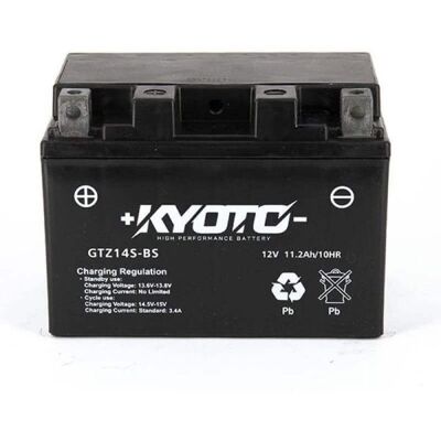 Batterie Kyoto pour Moto Honda 1300 ST Pan european 2002 à 2016 YTZ14S-BS / 12V 11.2Ah Noir - Publicité Batterie Kyoto pour Moto Honda 1300 ST Pan european 2002 à 2016 YTZ14S-BS / 12V 11.2Ah Noir - Publicité