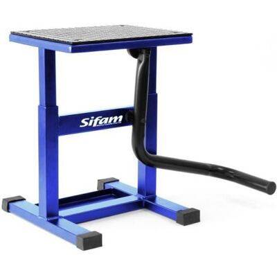 Lève Moto - Sifam - Cross Bleu - Hauteur 29cm à 41cm - Plateau 29cm x 23cm - Publicité Lève Moto - Sifam - Cross Bleu - Hauteur 29cm à 41cm - Plateau 29cm x 23cm - Publicité