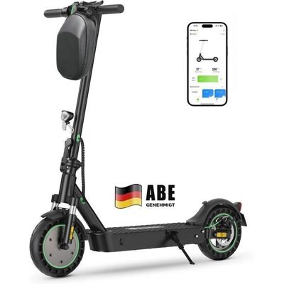 Trottinette électrique isinwheel S9 Max (ABE) – Moteur 500W – Batterie 36V 10Ah – Pneus tout-terrain 10 pouces – Pliable Noir - Publicité Trottinette électrique isinwheel S9 Max (ABE) – Moteur 500W – Batterie 36V 10Ah – Pneus tout-terrain 10 pouces – Pliable Noir - Publicité