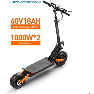 Trottinette Électrique JOYOR S10-S-Z - Moteurs 2000W Batterie 60V18AH Autonomie 75KM- Noir Noir - Publicité Trottinette Électrique JOYOR S10-S-Z - Moteurs 2000W Batterie 60V18AH Autonomie 75KM- Noir Noir - Publicité