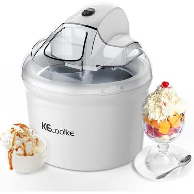 Sorbetière électrique - KECOOLKE - Capacité 15 L - Automatique - Service doux - Facile à nettoyer Blanc - Publicité Sorbetière électrique - KECOOLKE - Capacité 15 L - Automatique - Service doux - Facile à nettoyer Blanc - Publicité
