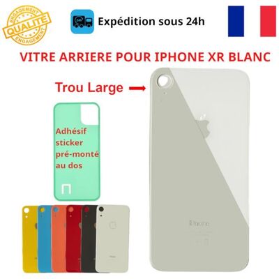 COJOY VITRE ARRIERE COMPATIBLE IPHONE XR BLANC ADHESIF GROS TROU - Publicité COJOY VITRE ARRIERE COMPATIBLE IPHONE XR BLANC ADHESIF GROS TROU - Publicité
