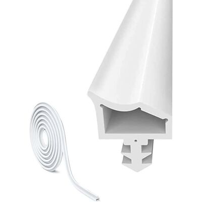 AIMOONSA Joint de porte en PVC anti-bruit et anti-poussière – rainure 4×7 mm (pliage 12 mm) – blanc 1 unité Blanc - Publicité AIMOONSA Joint de porte en PVC anti-bruit et anti-poussière – rainure 4×7 mm (pliage 12 mm) – blanc 1 unité Blanc - Publicité