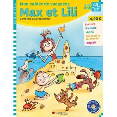 Mon cahier de vacances Max et Lili de la GS au CP Noir - Publicité Mon cahier de vacances Max et Lili de la GS au CP Noir - Publicité
