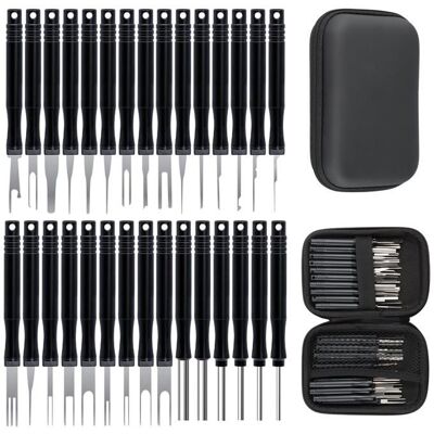 Kit extracteur pin - 30 pièces outil retrait bornes - Pour connecteur auto cosse Cuneary - Publicité Kit extracteur pin - 30 pièces outil retrait bornes - Pour connecteur auto cosse Cuneary - Publicité