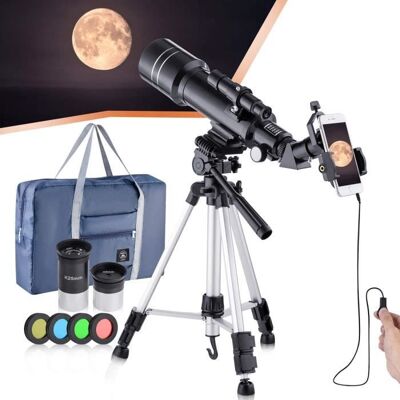 RUMOCOVO® Télescope astronomique professionnel réfractif agrandissement HD élevé à double usage Noir - Publicité RUMOCOVO® Télescope astronomique professionnel réfractif agrandissement HD élevé à double usage Noir - Publicité