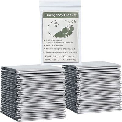 14 PCS Couvertures Aluminium Urgence 160x210cm pour Camping Randonnée Lumiryn - Publicité 14 PCS Couvertures Aluminium Urgence 160x210cm pour Camping Randonnée Lumiryn - Publicité