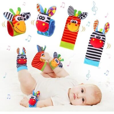 MINGMEI Hochet bébé - jouet eveil bebe montessori - Chaussette bracelet bébé - 0 à 6 Mois Rose - Publicité MINGMEI Hochet bébé - jouet eveil bebe montessori - Chaussette bracelet bébé - 0 à 6 Mois Rose - Publicité