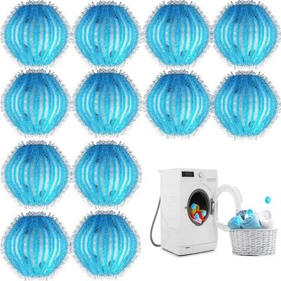 12 Pièces Anti Poil Machine à Laver - Attrape Poils Animaux Réutilisable - Boule Lavage Literie Lumiryn - Publicité 12 Pièces Anti Poil Machine à Laver - Attrape Poils Animaux Réutilisable - Boule Lavage Literie Lumiryn - Publicité