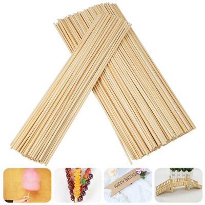 Bâton barbe à papa bois - 200 pièces 300x3mm tige ronde alimentaire - Pour guimauve fruit glace artisanat Corvina - Publicité Bâton barbe à papa bois - 200 pièces 300x3mm tige ronde alimentaire - Pour guimauve fruit glace artisanat Corvina - Publicité