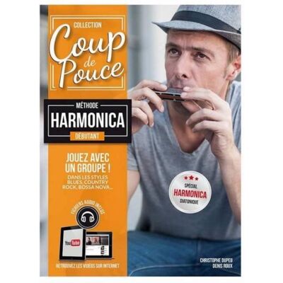 Méthode dHarmonica pour Débutant - Coup De Pouce - Denis Roux - Blanc - Adulte - Harmonica Blanc - Publicité Méthode dHarmonica pour Débutant - Coup De Pouce - Denis Roux - Blanc - Adulte - Harmonica Blanc - Publicité