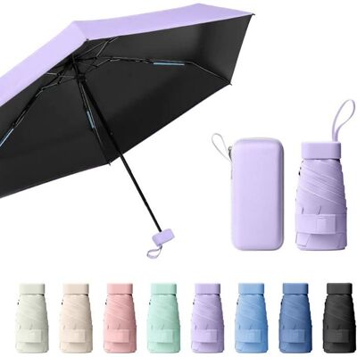 Mini parapluie multicolore - Lot 1 Multicolore Anti-UV pliable coupe-vent portable voyage - Parapluie Aucunely - Publicité Mini parapluie multicolore - Lot 1 Multicolore Anti-UV pliable coupe-vent portable voyage - Parapluie Aucunely - Publicité