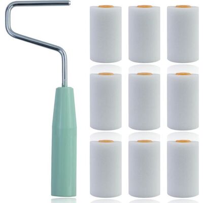 Rouleau peinture mousse blanche support 5cm - 9 Mini bricolage peinture mur meuble artisanat décoration - Blanc Aucuneary - Publicité Rouleau peinture mousse blanche support 5cm - 9 Mini bricolage peinture mur meuble artisanat décoration - Blanc Aucuneary - Publicité
