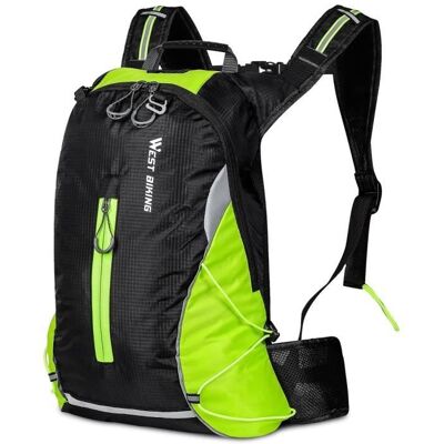 Sac à dos de vélo - 16L Vert Ouest - Ultra-léger - Étanche - Portable Vert - Publicité Sac à dos de vélo - 16L Vert Ouest - Ultra-léger - Étanche - Portable Vert - Publicité