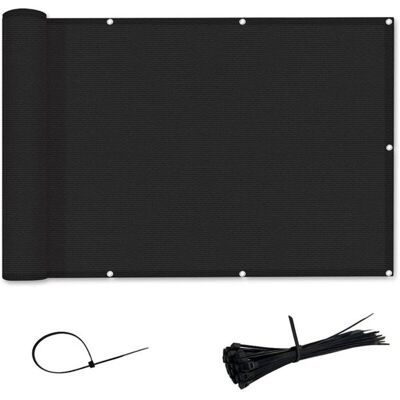 Brise-vue balcon HDPE - Lot 1 - Noir 0.9x3m - Résistant UV et déchirures Aucuneary - Publicité Brise-vue balcon HDPE - Lot 1 - Noir 0.9x3m - Résistant UV et déchirures Aucuneary - Publicité