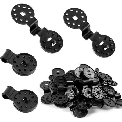 BEIJIYI Clips fixation toile dombrage 50 pcs - œillets fiables plastique résistant au vent (noir) Noir - Publicité BEIJIYI Clips fixation toile dombrage 50 pcs - œillets fiables plastique résistant au vent (noir) Noir - Publicité
