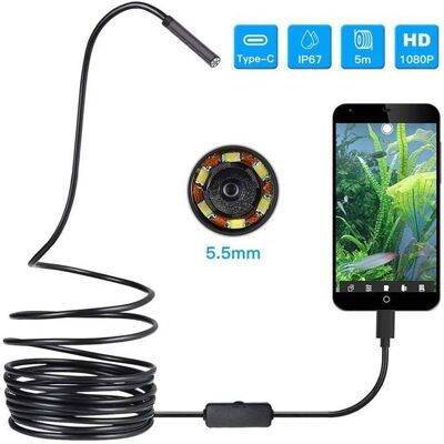 AUCUNELY Caméra dinspection dendoscope étanche USB Android caméra dinspection de 5 mètres - Publicité AUCUNELY Caméra dinspection dendoscope étanche USB Android caméra dinspection de 5 mètres - Publicité
