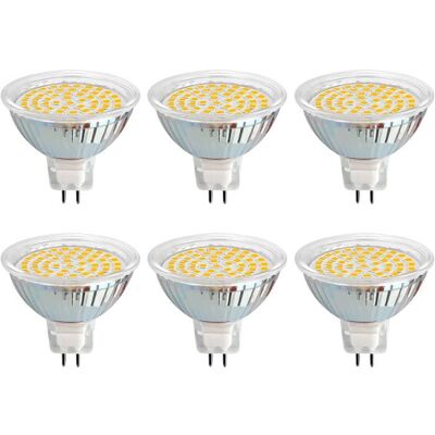 Ampoule LED MR16 GU5.3 - AIMOONSA - MR16 - 3W 12V - 500 lm 6000K - Ø50 mm (lot de 6) Blanc - Publicité Ampoule LED MR16 GU5.3 - AIMOONSA - MR16 - 3W 12V - 500 lm 6000K - Ø50 mm (lot de 6) Blanc - Publicité