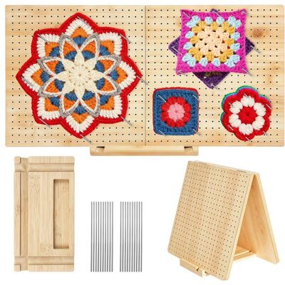 Planche de Blocage Pliable 57x29cm avec 20 Tiges Métal pour Pièces Tricot et Crochet VITDIPY - Publicité Planche de Blocage Pliable 57x29cm avec 20 Tiges Métal pour Pièces Tricot et Crochet VITDIPY - Publicité