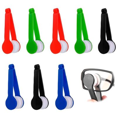 AUCUNELY Lot de 8 brosses nettoyantes pour lunettes mini brosse douce en plastique en microfibre brosse de nettoyage portable lingette - Publicité AUCUNELY Lot de 8 brosses nettoyantes pour lunettes mini brosse douce en plastique en microfibre brosse de nettoyage portable lingette - Publicité