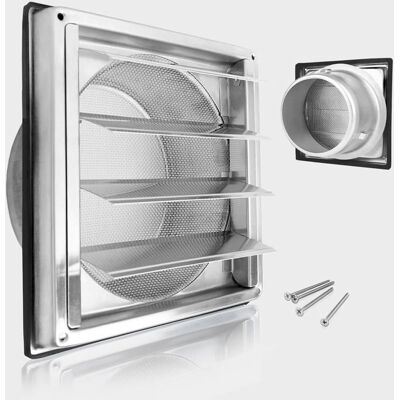 125mm Grille de ventilation 304 inox Clapet anti-retour Grille de protection contre les intempériesAeration INOX pour tuyau VMC - Publicité 125mm Grille de ventilation 304 inox Clapet anti-retour Grille de protection contre les intempériesAeration INOX pour tuyau VMC - Publicité