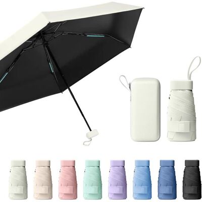 Mini parapluie blanc - Lot 1 Blanc Protection solaire coupe-vent pliable portable - Parapluie Aucunely - Publicité Mini parapluie blanc - Lot 1 Blanc Protection solaire coupe-vent pliable portable - Parapluie Aucunely - Publicité