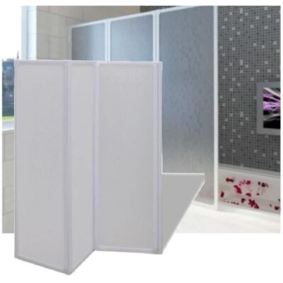 Pare baignoire à 3 volets rétractables - FAFEICY - 141 x 132 cm - Blanc - Gain despace - Montage universel - Publicité Pare baignoire à 3 volets rétractables - FAFEICY - 141 x 132 cm - Blanc - Gain despace - Montage universel - Publicité