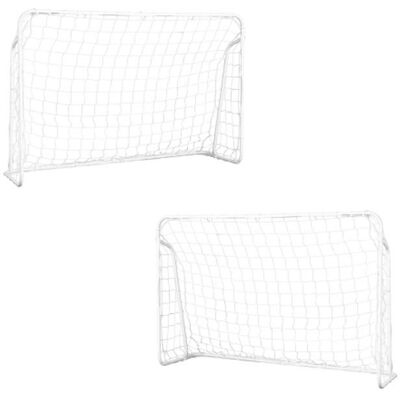 Lot de 2 But de football - LALAHO - Cage de foot - 300*200*120 cm Blanc Blanc - Publicité Lot de 2 But de football - LALAHO - Cage de foot - 300*200*120 cm Blanc Blanc - Publicité
