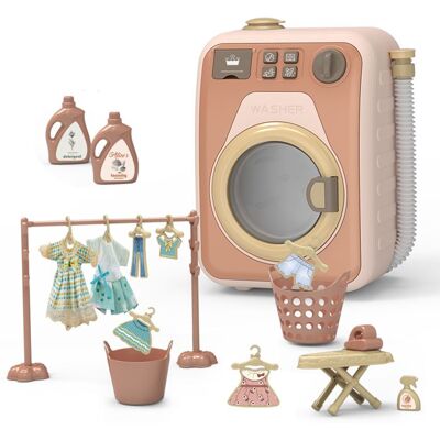 BOWAI Machine à laver électrique à tambour pour enfants jouet ménager peut ajouter de leau avec lumière et musique - Publicité BOWAI Machine à laver électrique à tambour pour enfants jouet ménager peut ajouter de leau avec lumière et musique - Publicité