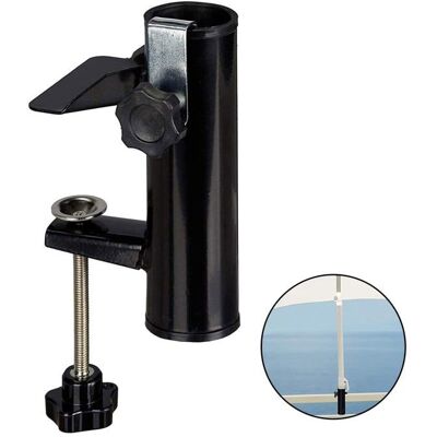 Support de parasol balcon - AIMOONSA - Pince universelle - Fonte zinguée - Pour mâts 19–38 mm - Anti-oxydation Noir - Publicité Support de parasol balcon - AIMOONSA - Pince universelle - Fonte zinguée - Pour mâts 19–38 mm - Anti-oxydation Noir - Publicité
