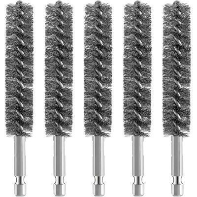 Brosse métallique pour perceuse - AIMOONSA - Lot de 5 - Acier inoxydable - Double spirale nouée - Tige hexagonale - Publicité Brosse métallique pour perceuse - AIMOONSA - Lot de 5 - Acier inoxydable - Double spirale nouée - Tige hexagonale - Publicité