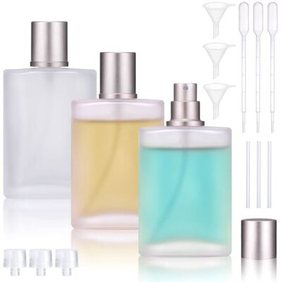 Flacon Parfum Vide 3 Pcs - 50 ml Vaporisateur avec Entonnoirs Pipettes pour Voyage Extérieur Cuneary - Publicité Flacon Parfum Vide 3 Pcs - 50 ml Vaporisateur avec Entonnoirs Pipettes pour Voyage Extérieur Cuneary - Publicité