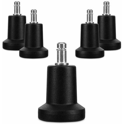Cloches pour chaise de bureau - AIMOONSA - Lot 5 - Diam. ext. 50 mm - Broche 10/22 mm - Caoutchouc anti-rayures Noir - Publicité Cloches pour chaise de bureau - AIMOONSA - Lot 5 - Diam. ext. 50 mm - Broche 10/22 mm - Caoutchouc anti-rayures Noir - Publicité