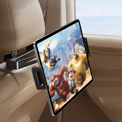 Support Tablette Voiture 1 Pièce Extensible - Rotation 360° Bras Pliable Biaxial Ajustable - Pour Enfant Voyage ALURRA Noir - Publicité Support Tablette Voiture 1 Pièce Extensible - Rotation 360° Bras Pliable Biaxial Ajustable - Pour Enfant Voyage ALURRA Noir - Publicité