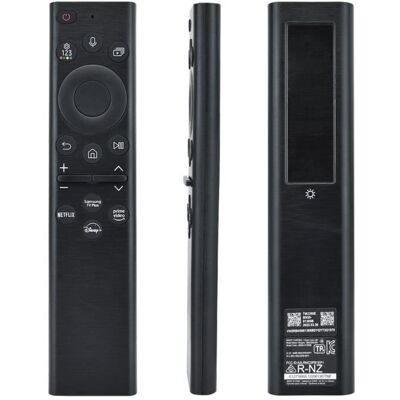 Télécommande solaire - RNCYN - BN59-01385B - Compatible Samsung 2022 - Modèles Q60B à QN90B - Noir Noir - Publicité Télécommande solaire - RNCYN - BN59-01385B - Compatible Samsung 2022 - Modèles Q60B à QN90B - Noir Noir - Publicité