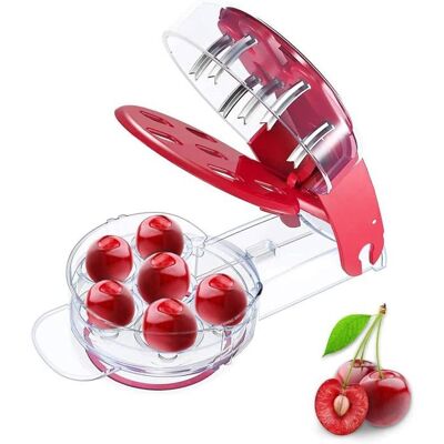Dénoyauteur - HANDEIU - Cerises et Olives - Acier inoxydable - Lave-vaisselle - Rouge Rouge - Publicité Dénoyauteur - HANDEIU - Cerises et Olives - Acier inoxydable - Lave-vaisselle - Rouge Rouge - Publicité