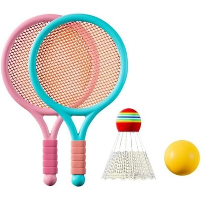 Set raquettes tennis/badminton 3–12 ans portable extérieur jeu parent-enfant sport maternelle - Publicité Set raquettes tennis/badminton 3–12 ans portable extérieur jeu parent-enfant sport maternelle - Publicité