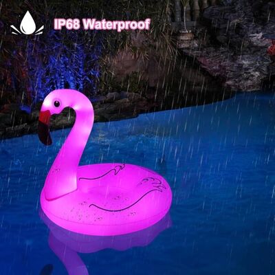 HANDEIU Bouée Flamant Gonflable avec Lumières SolairesFlamant Rose GonflableGrand Flamant Bouée Piscine AdulteBouée Piscine Flamant-1pcs - Publicité HANDEIU Bouée Flamant Gonflable avec Lumières SolairesFlamant Rose GonflableGrand Flamant Bouée Piscine AdulteBouée Piscine Flamant-1pcs - Publicité