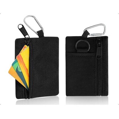 Mini portefeuille homme-1Noir-Petit carré nylon fermeture éclair boucle D pour jogging randonnée camping vélo-Portefeuil Aucunely Noir - Publicité Mini portefeuille homme-1Noir-Petit carré nylon fermeture éclair boucle D pour jogging randonnée camping vélo-Portefeuil Aucunely Noir - Publicité